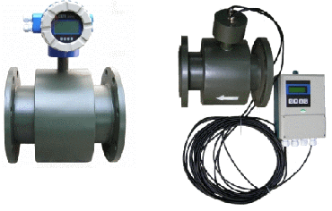分体式电磁流量计的正面图